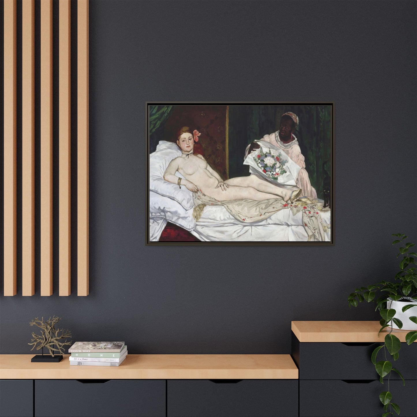Manet, Édouard - Olympia (1870) - Matte Canvas, Framed