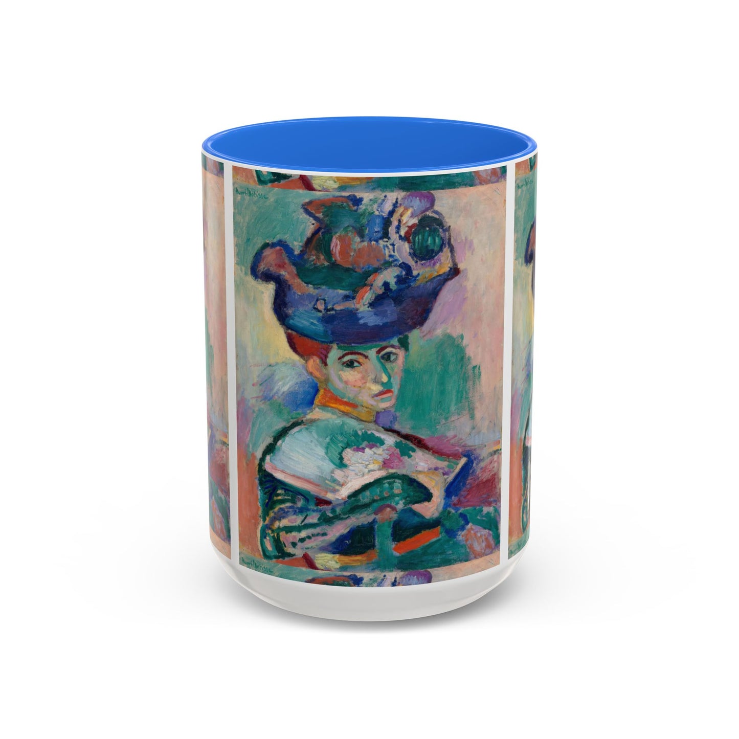 Matisse, Henri - Woman with a Hat (1905) - Colorful Accent Mugs