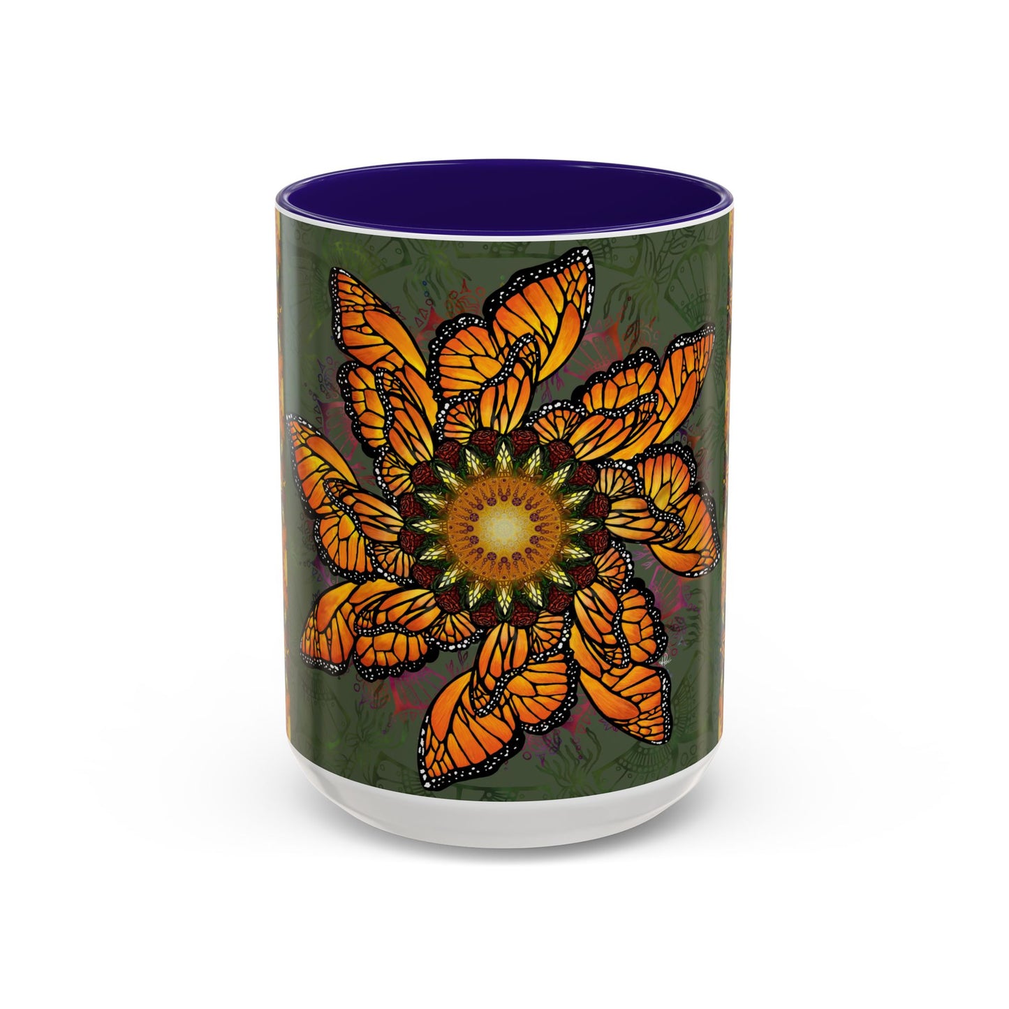 Pacio, Adam - Monarch Butterfly Mandala - Colorful Accent Mugs