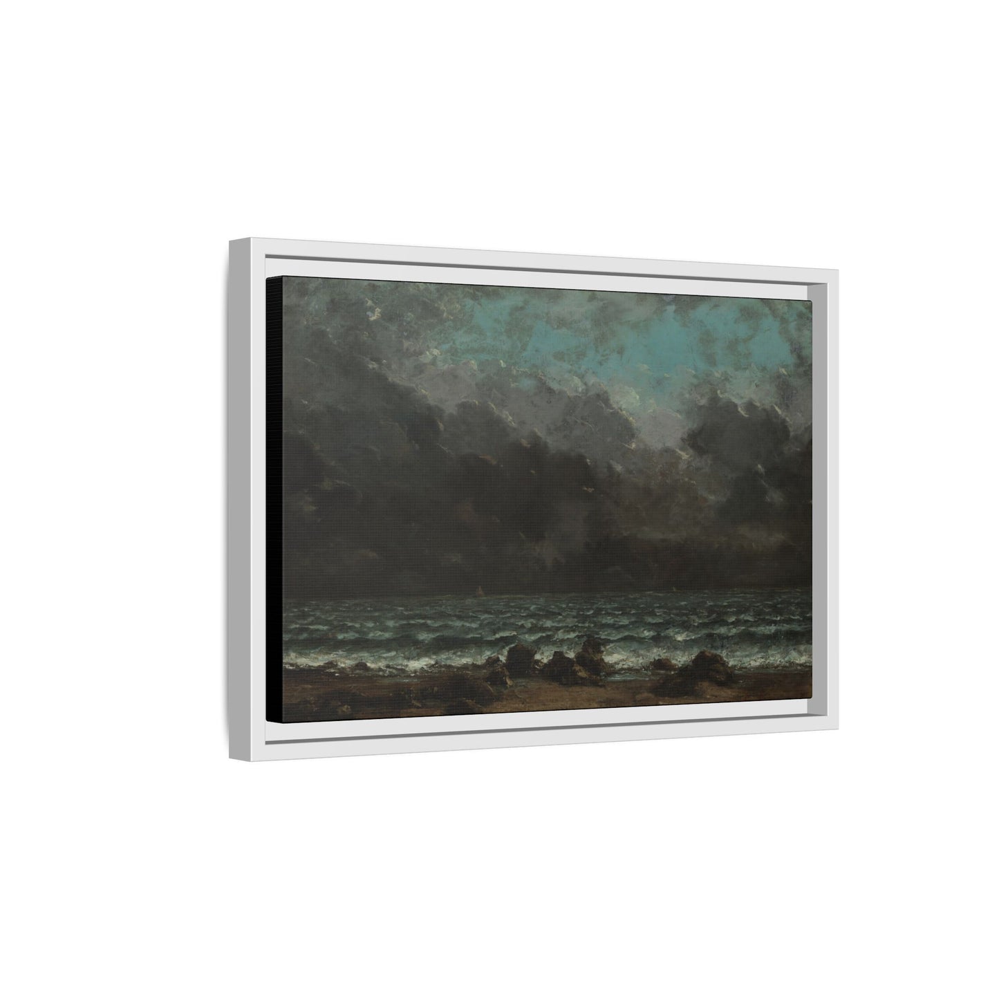 Courbet, Gustave - The Sea (1865) - Matte Canvas, Framed