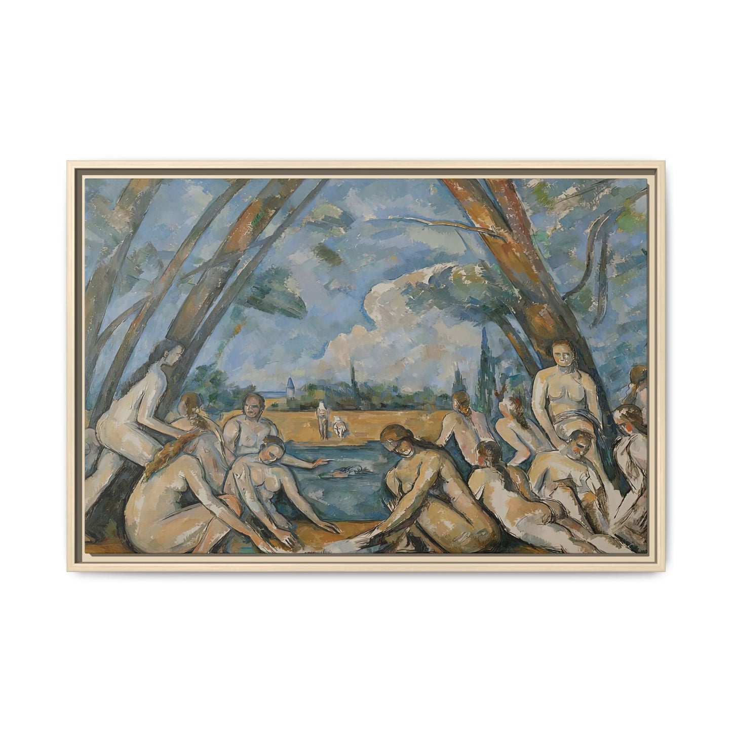 Cézanne, Paul - The Large Bathers (1906) - Matte Canvas, Framed