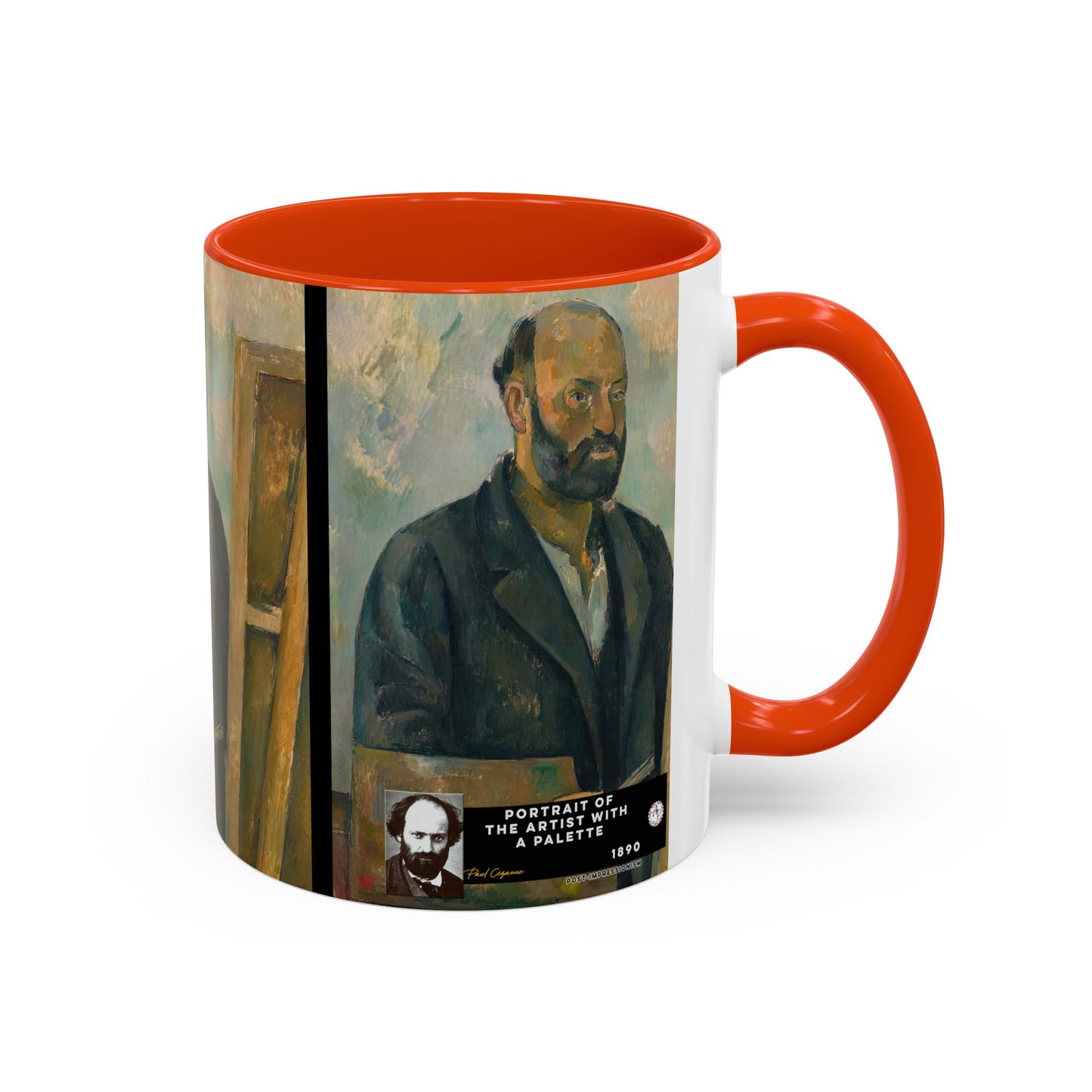 Cézanne, Paul - Portrait of the Artist with a Palette (1890) - Colorful Accent Mugs