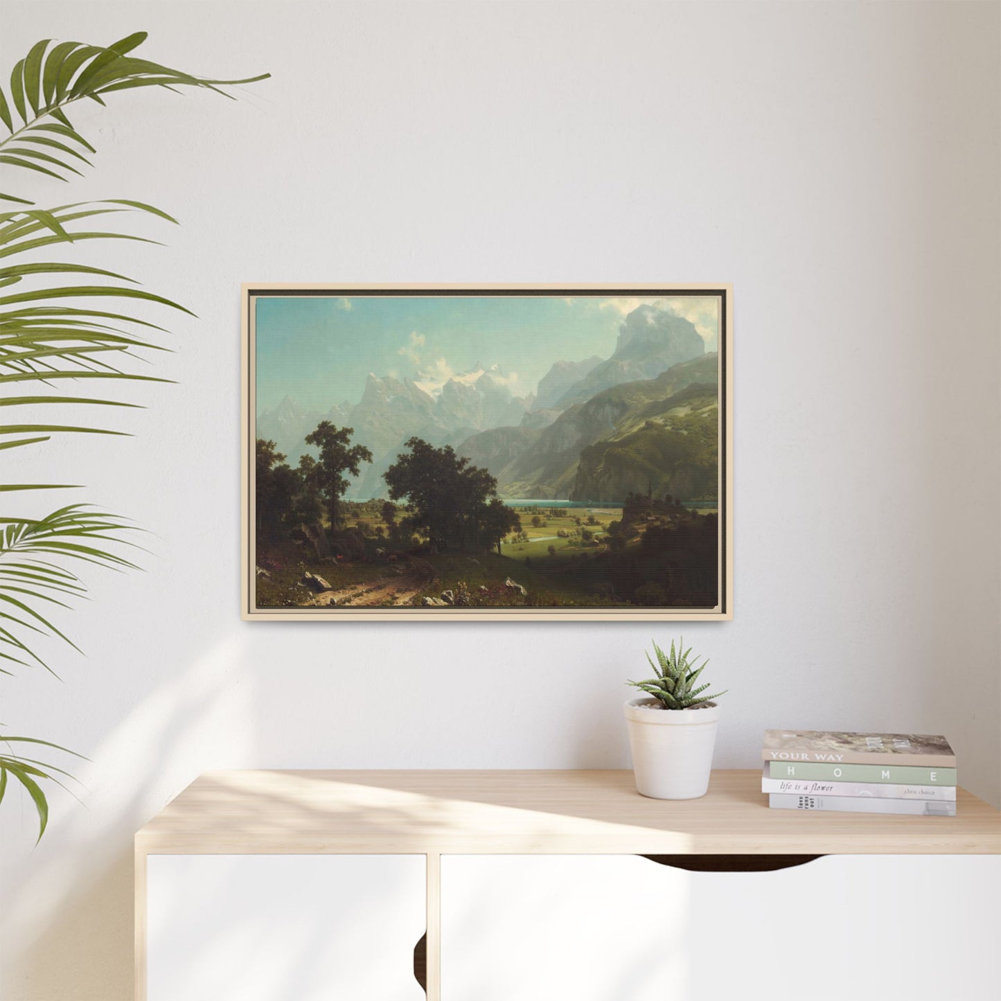 Bierstadt, Albert - Lake Lucerne (1858) - Matte Canvas, Framed
