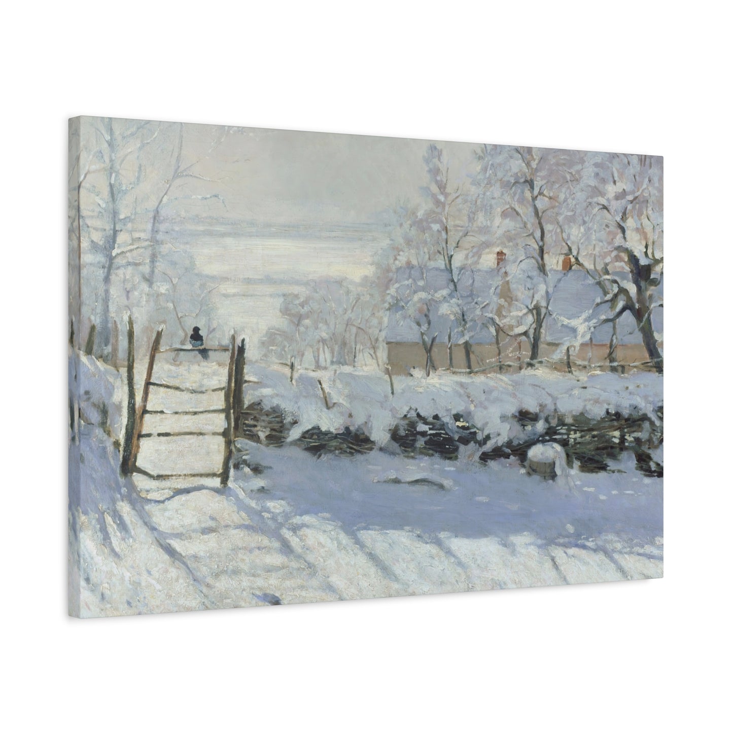 Monet, Claude - The Magpie (1868) - Canvas Block, unframed