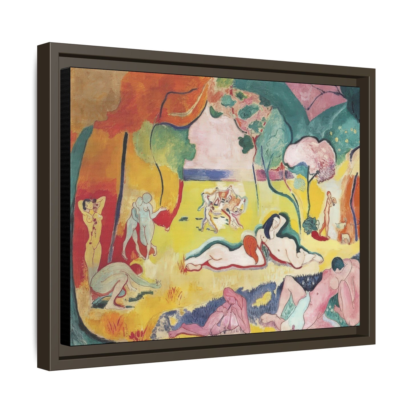 Matisse, Henri - The Joy of Life (1905) - Matte Canvas, Framed