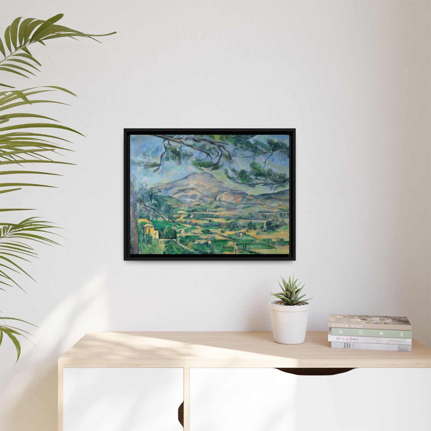 Cézanne, Paul - Mont Sainte-Victoire with Large Pine (1887) - Matte Canvas, Framed