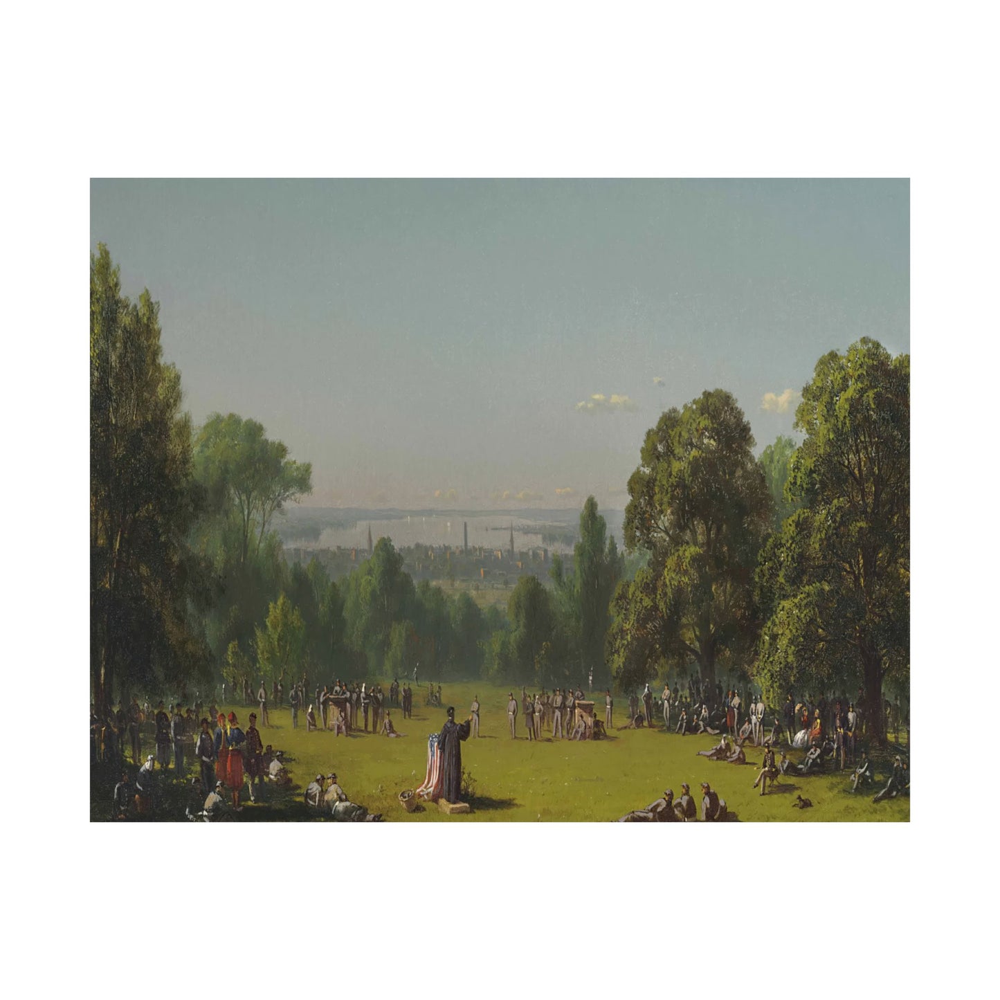 Gifford, Sanford Robinson - Sunday Morning in Camp  (1861) - Satin Posters