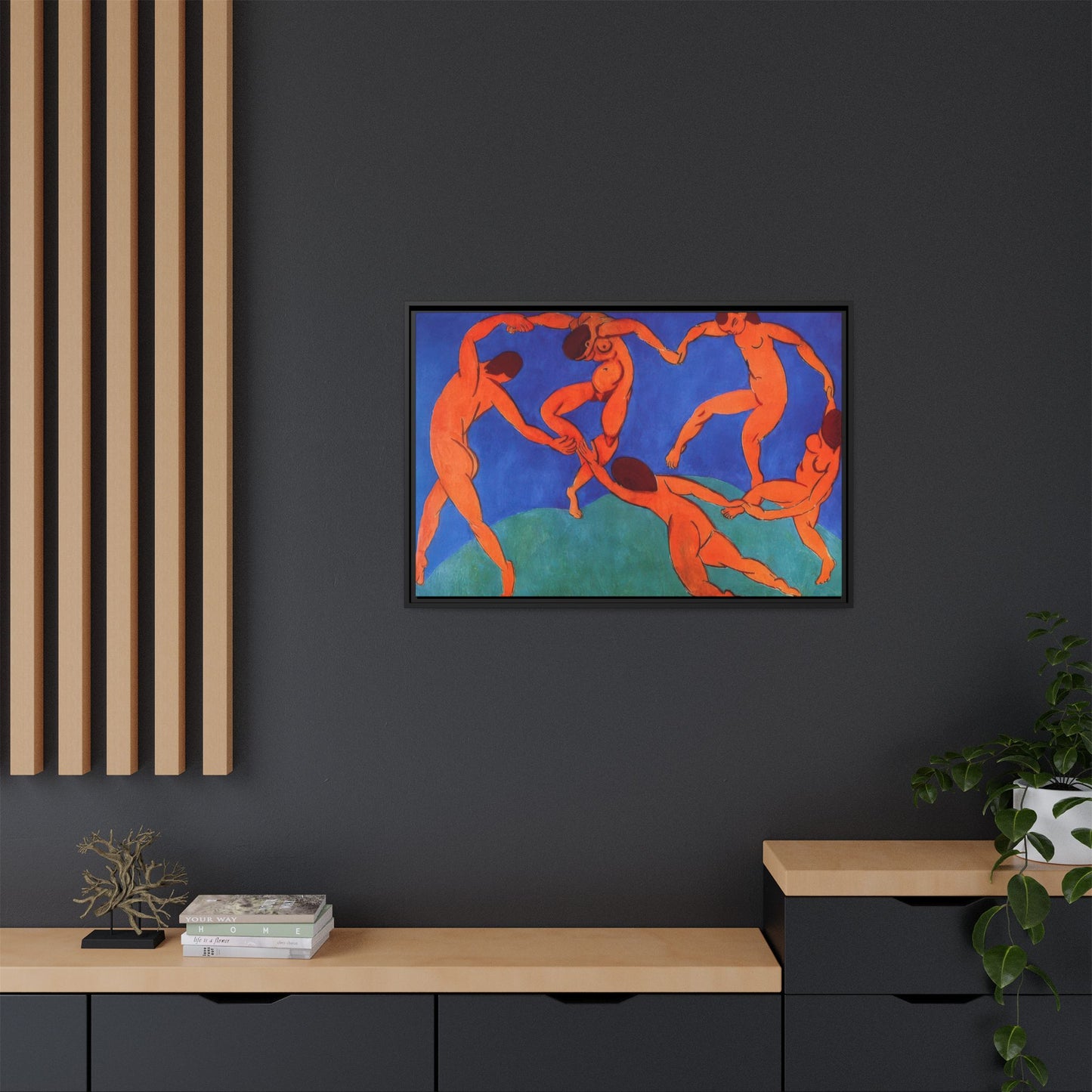 Matisse, Henri - Dance (II) (1910) - Matte Canvas, Framed