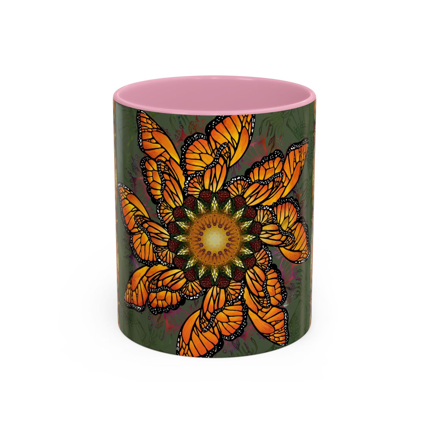 Pacio, Adam - Monarch Butterfly Mandala - Colorful Accent Mugs