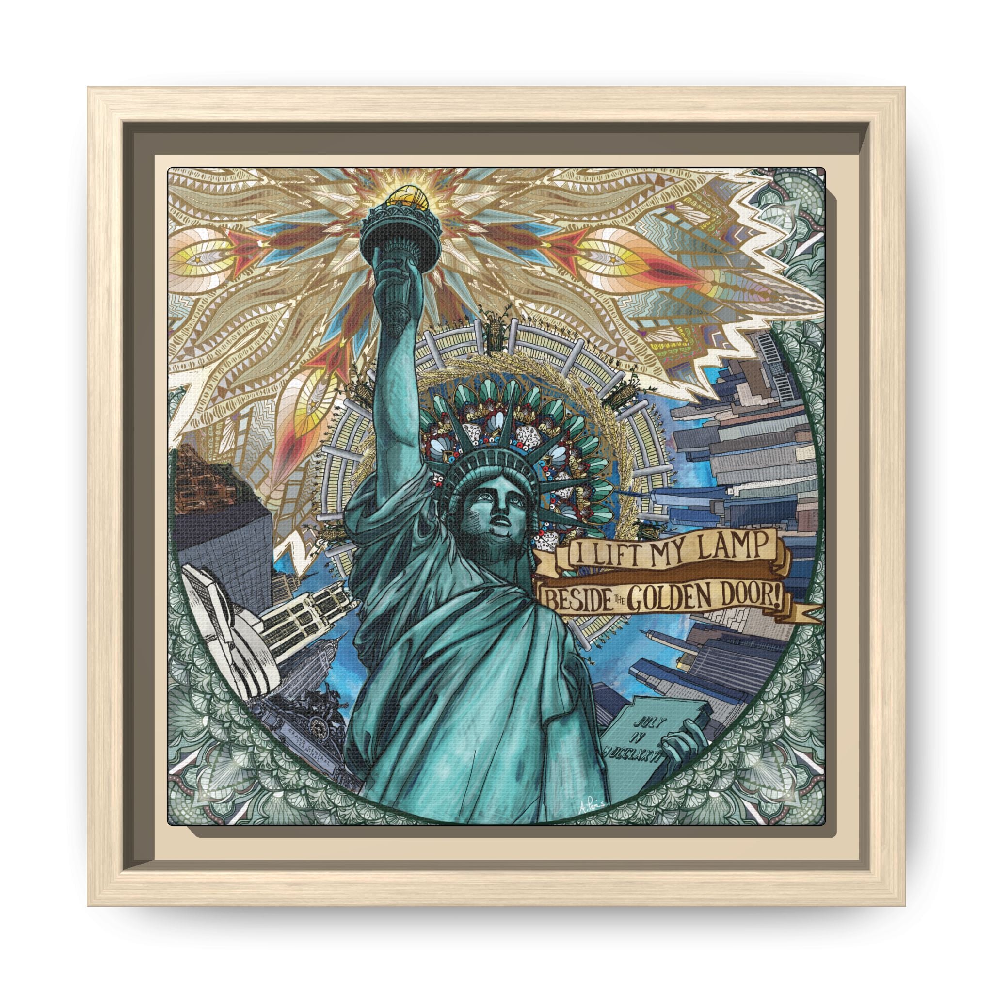 Liberty Mandala - Framed Canvas