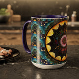 Obsidian Grandmothers Mandala - Colorful Accent Mugs