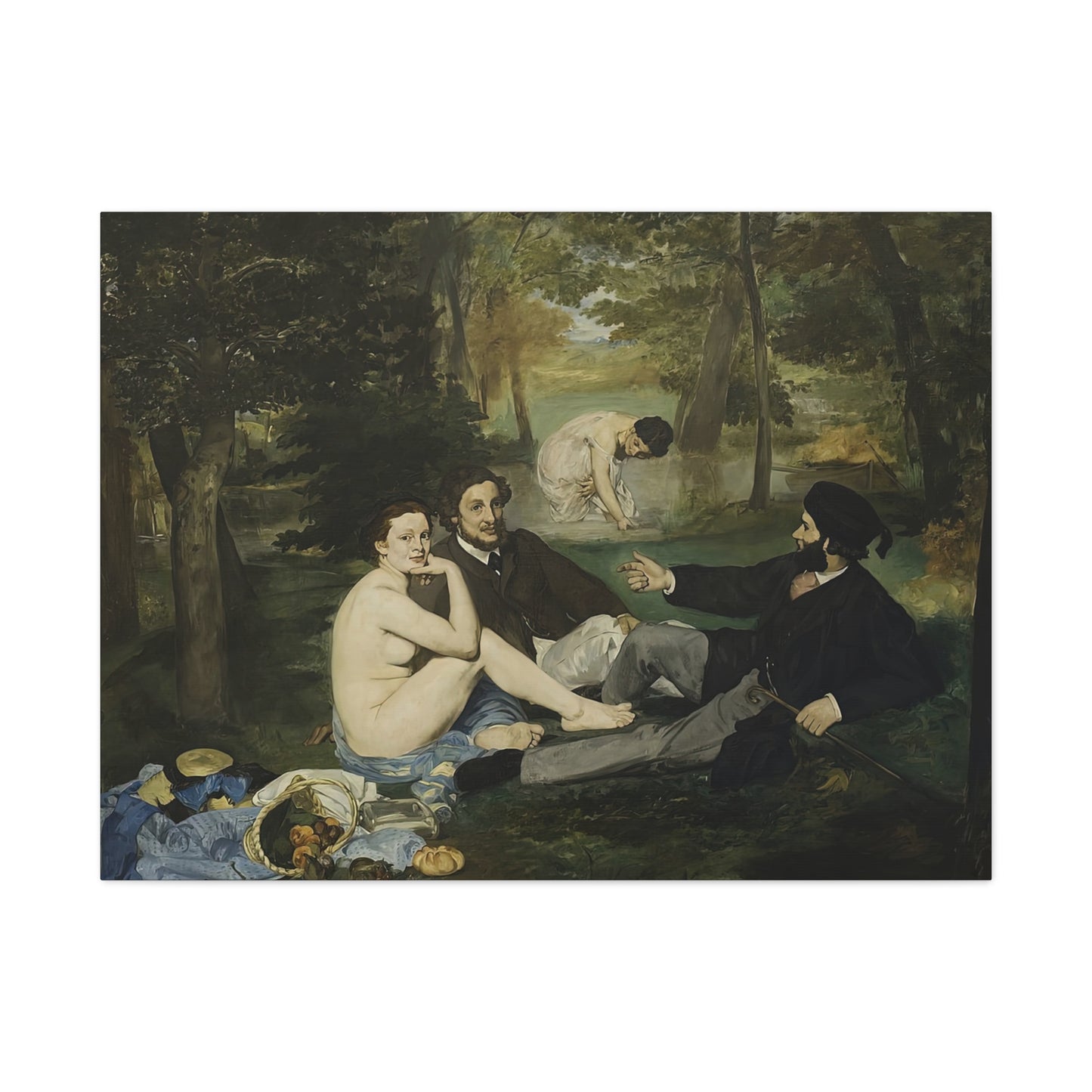 Manet, Édouard - Luncheon on the Grass (1863) - Canvas Block, unframed