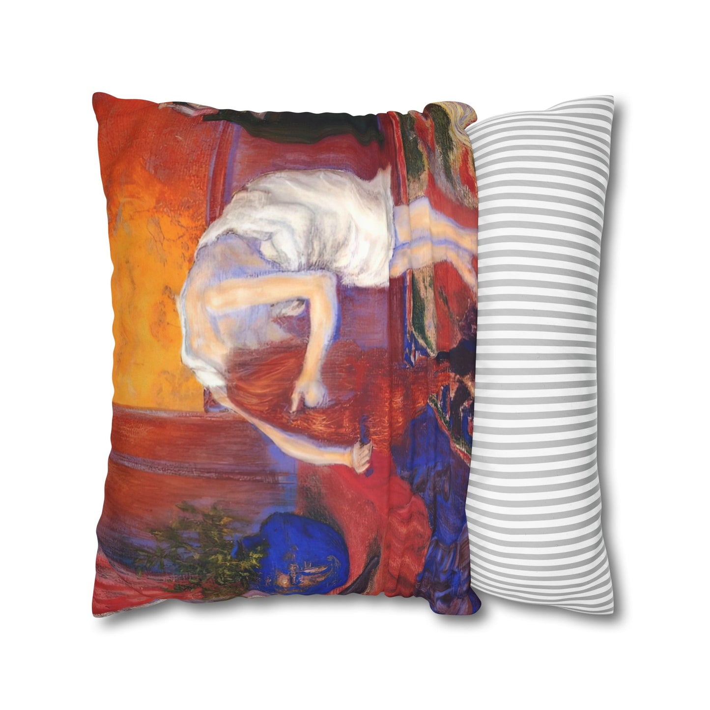 Ranson, Paul - The Golden Head of Hair (1909) - Suede Square Pillowcase