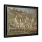 Pissarro, Camille - Red Roofs, Corner of a Village in Winter (1877) - Matte Canvas, Framed