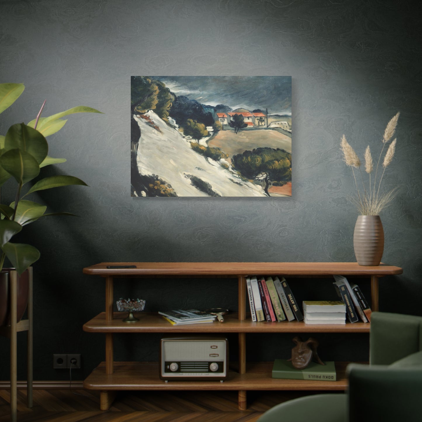 Cézanne, Paul - L’Estaque, Melting Snow (1870) - Canvas Block, unframed