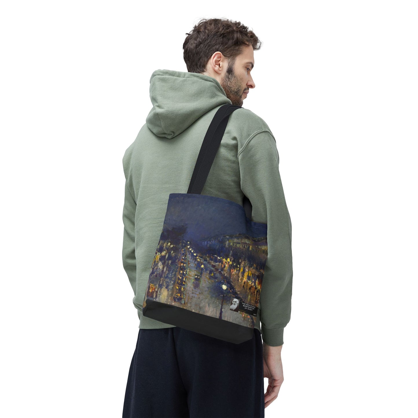 Pissarro, Camille - The Boulevard Montmartre At Night (1897) - Tote Bag