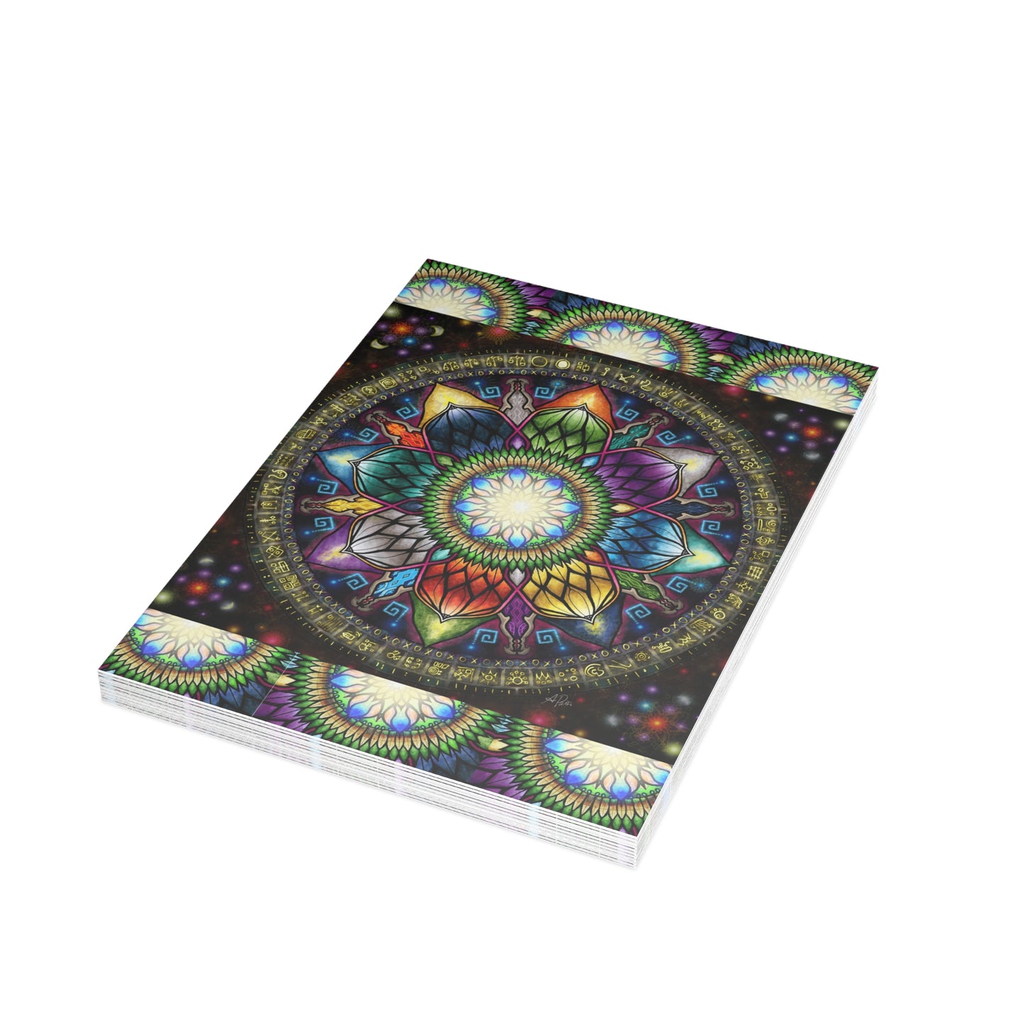 Pacio, Adam - Mystic Jewel Mandala - Postcard Bundles with Envelopes Included