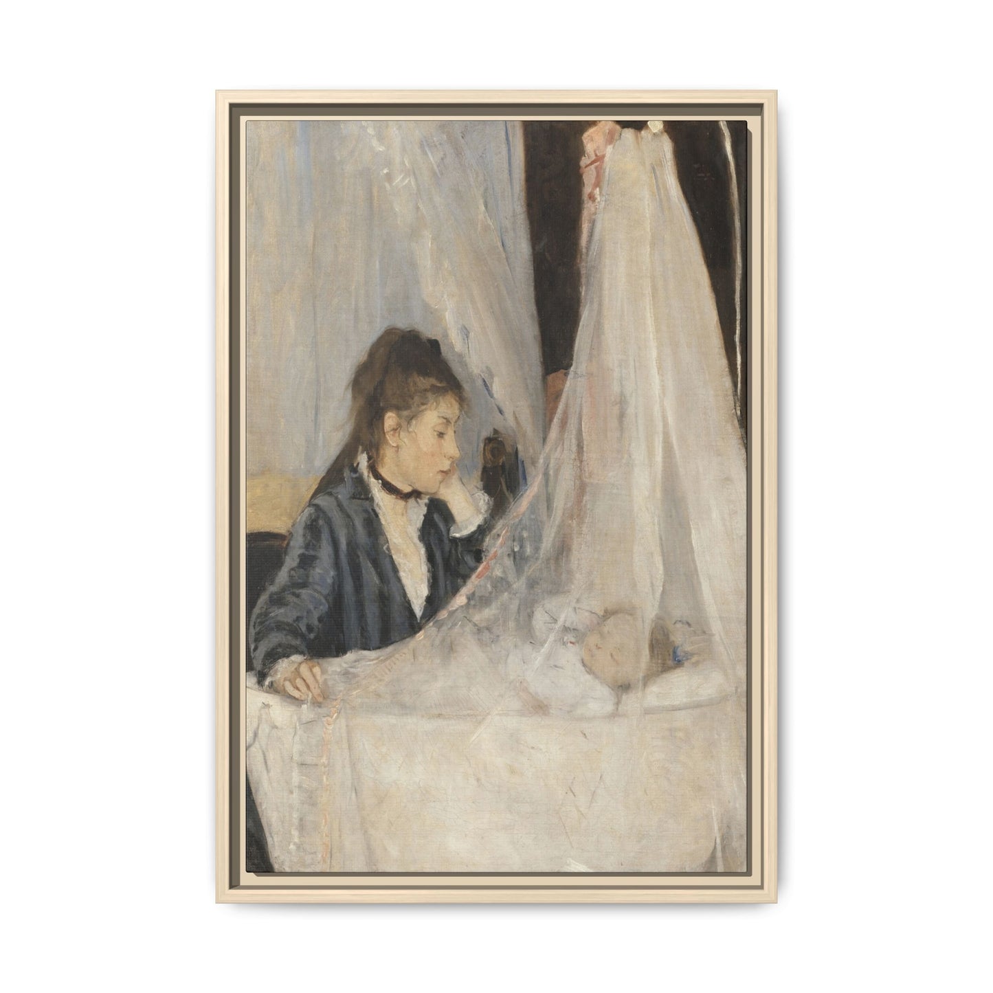 Morisot, Berthe - The Cradle (1872) - Matte Canvas, Framed
