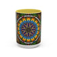 Pacio, Adam - Emerald Arrows Mandala - Colorful Accent Mugs