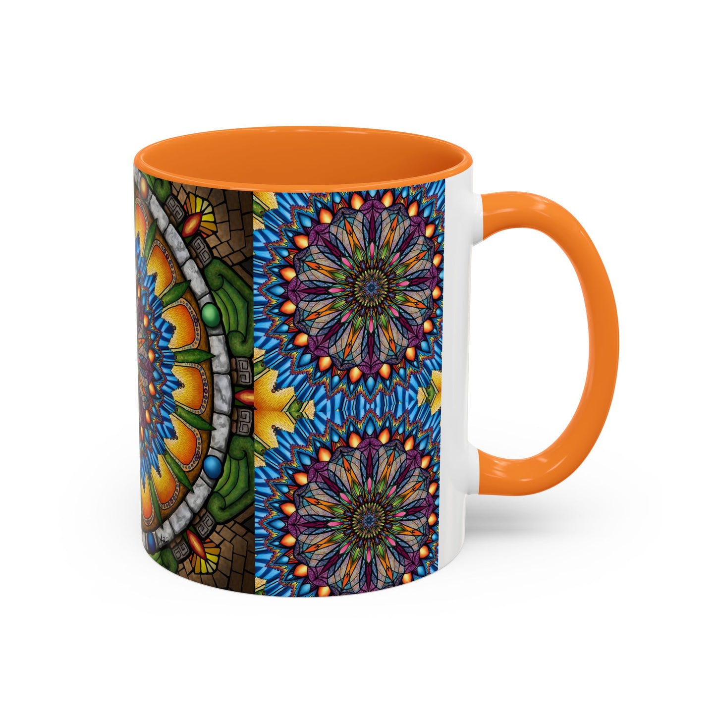 Pacio, Adam - Emerald Arrows Mandala - Colorful Accent Mugs