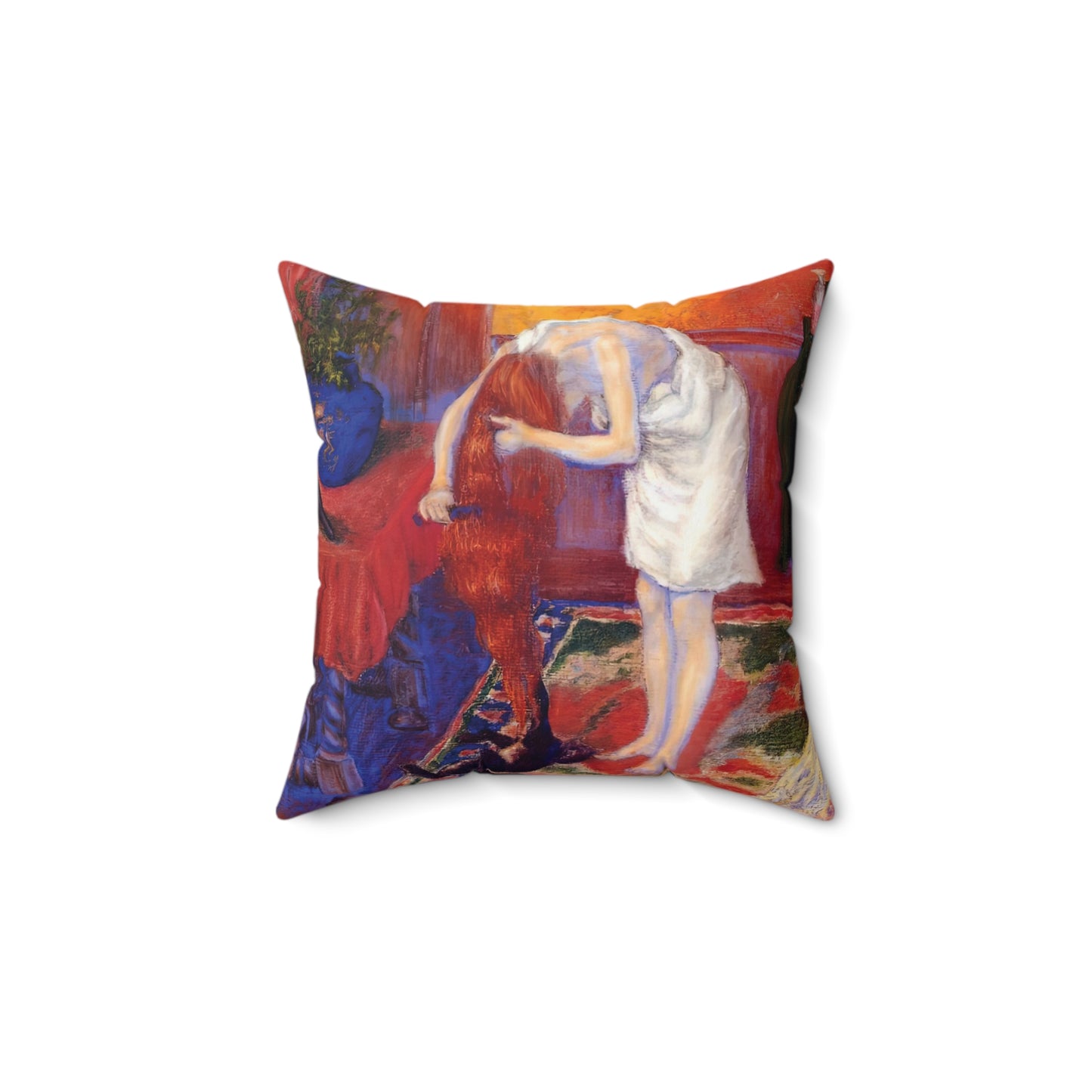Ranson, Paul - The Golden Head of Hair (1909) - Suede Square Pillow