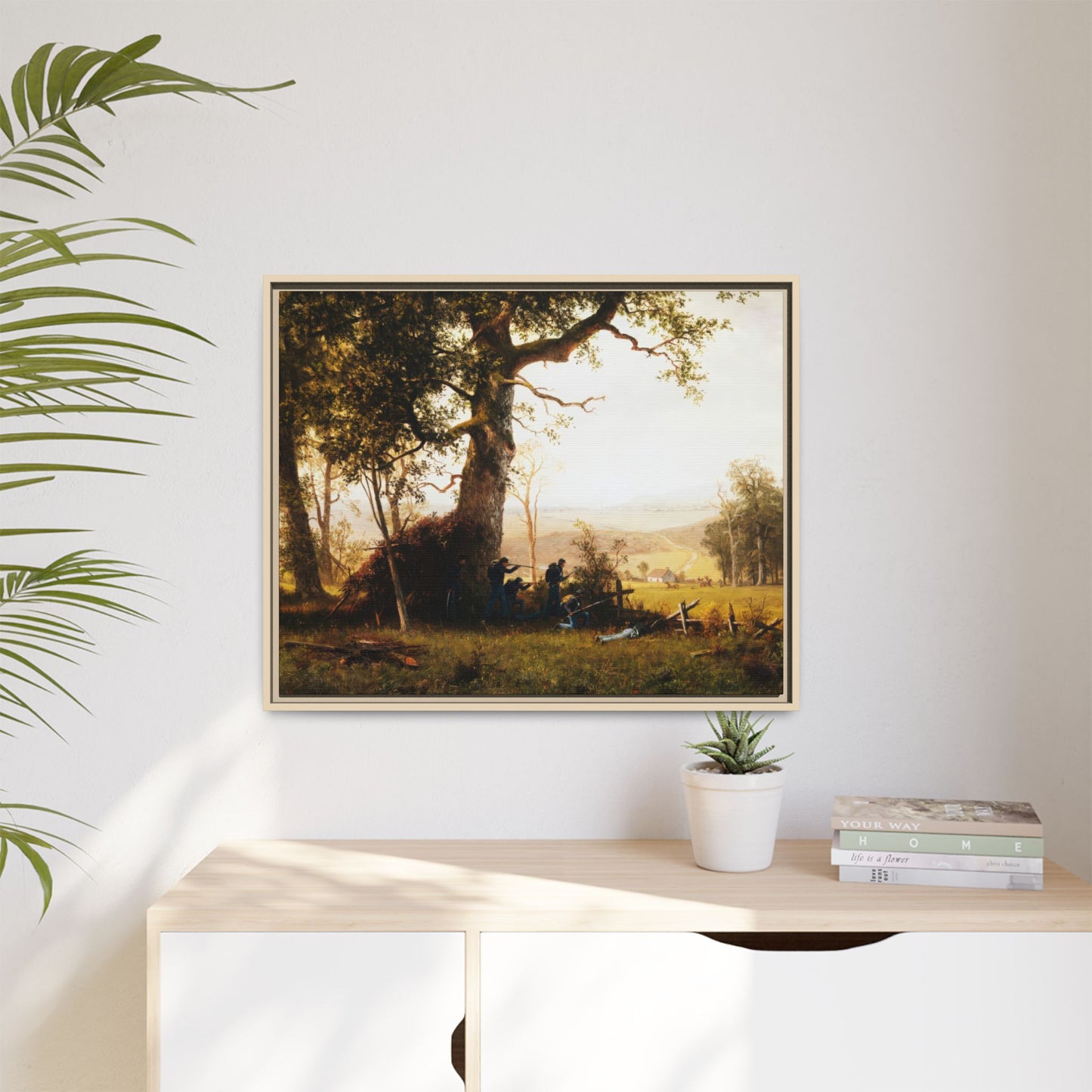 Bierstadt, Albert -  Guerrilla Warfare (1861) - Matte Canvas, Framed