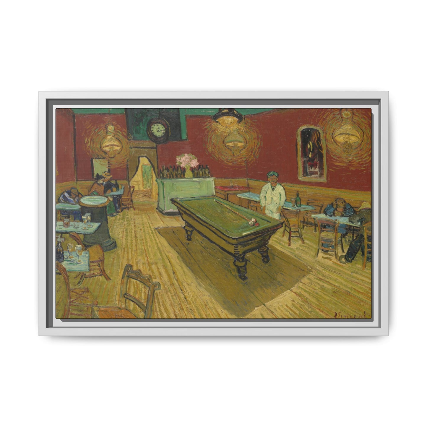 Van Gogh, Vincent - The Night Cafe (1888) - Matte Canvas, Framed
