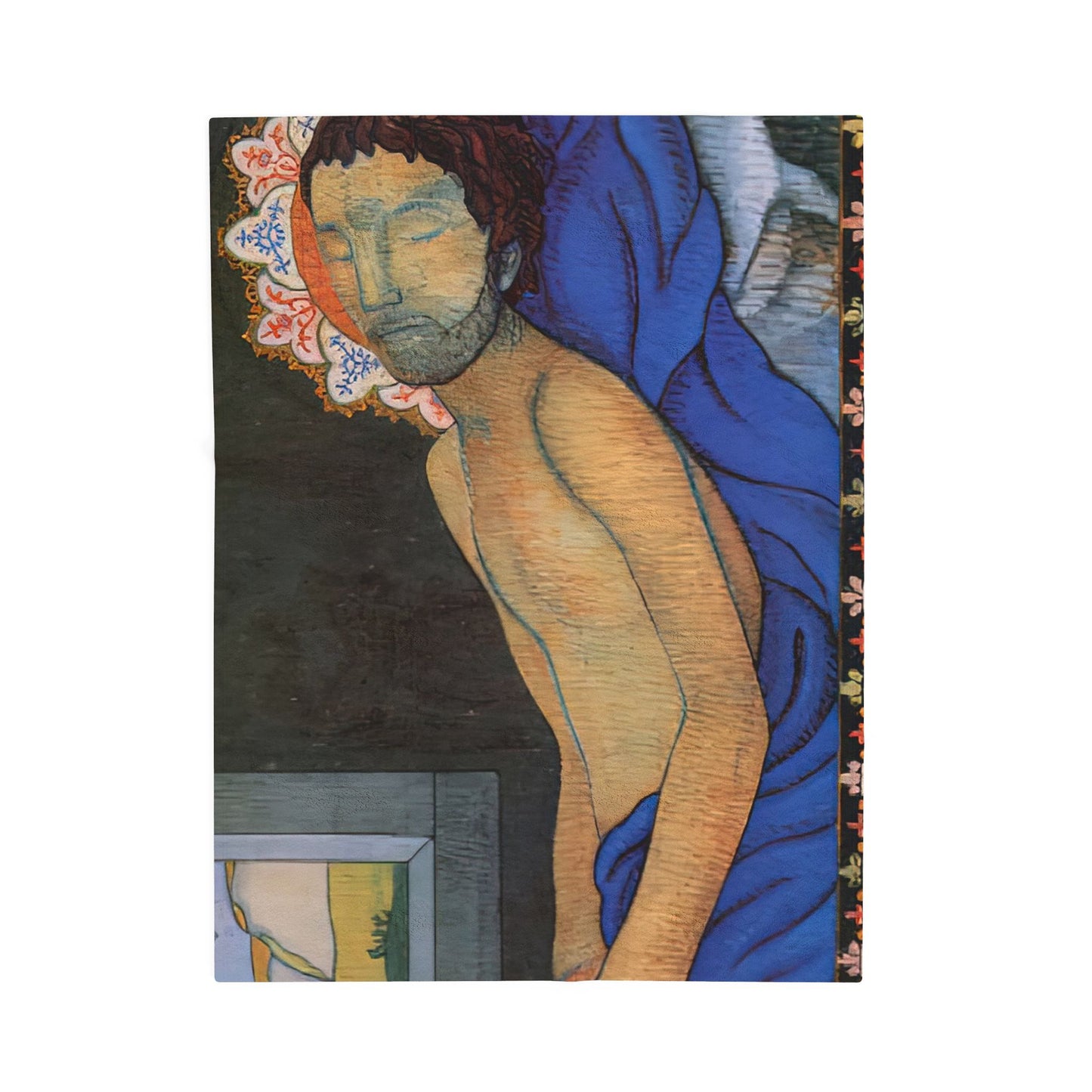 Filiger, Charles - The Recumbent Christ (1895) - Velveteen Plush Blanket