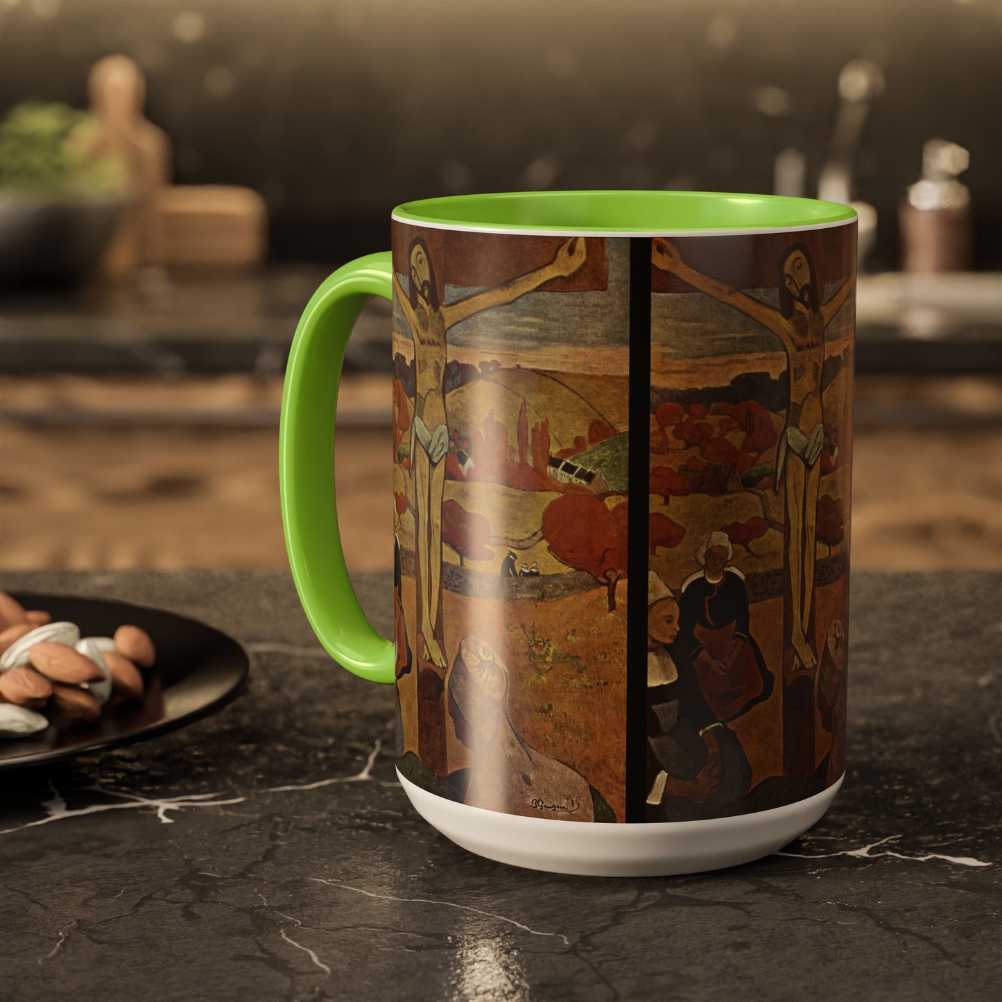 Gauguin, Paul - The Yellow Christ (1889) - Colorful Accent Mugs