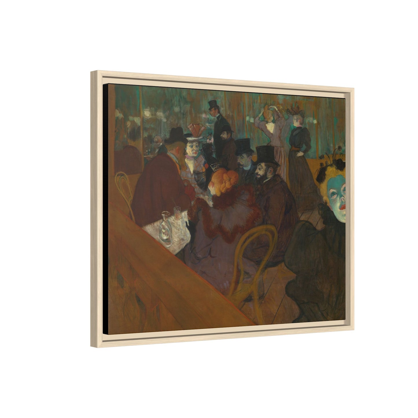 Toulouse-Lautrec, Henri - At the Moulin Rouge (1892) - Matte Canvas, Framed