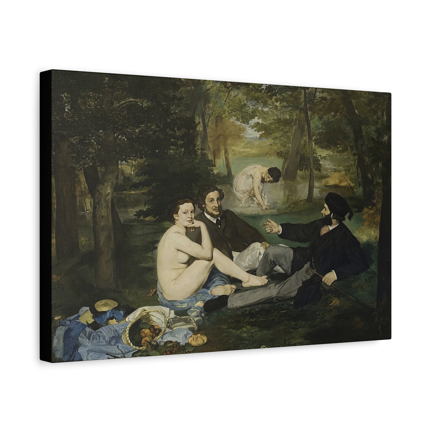 Manet, Édouard - Luncheon on the Grass (1863) - Canvas Block, unframed
