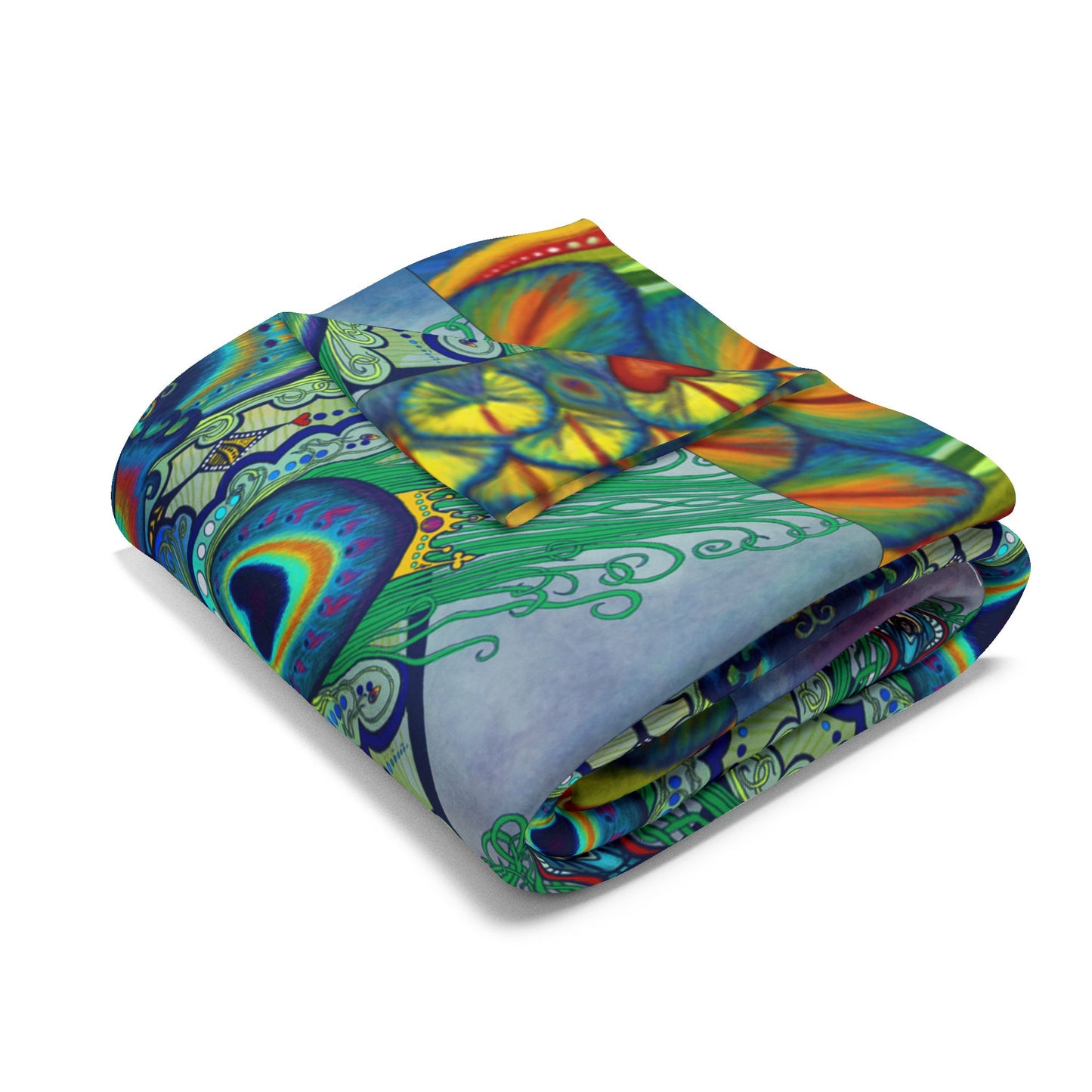 Melek Taus Mandala - Arctic Fleece Blanket