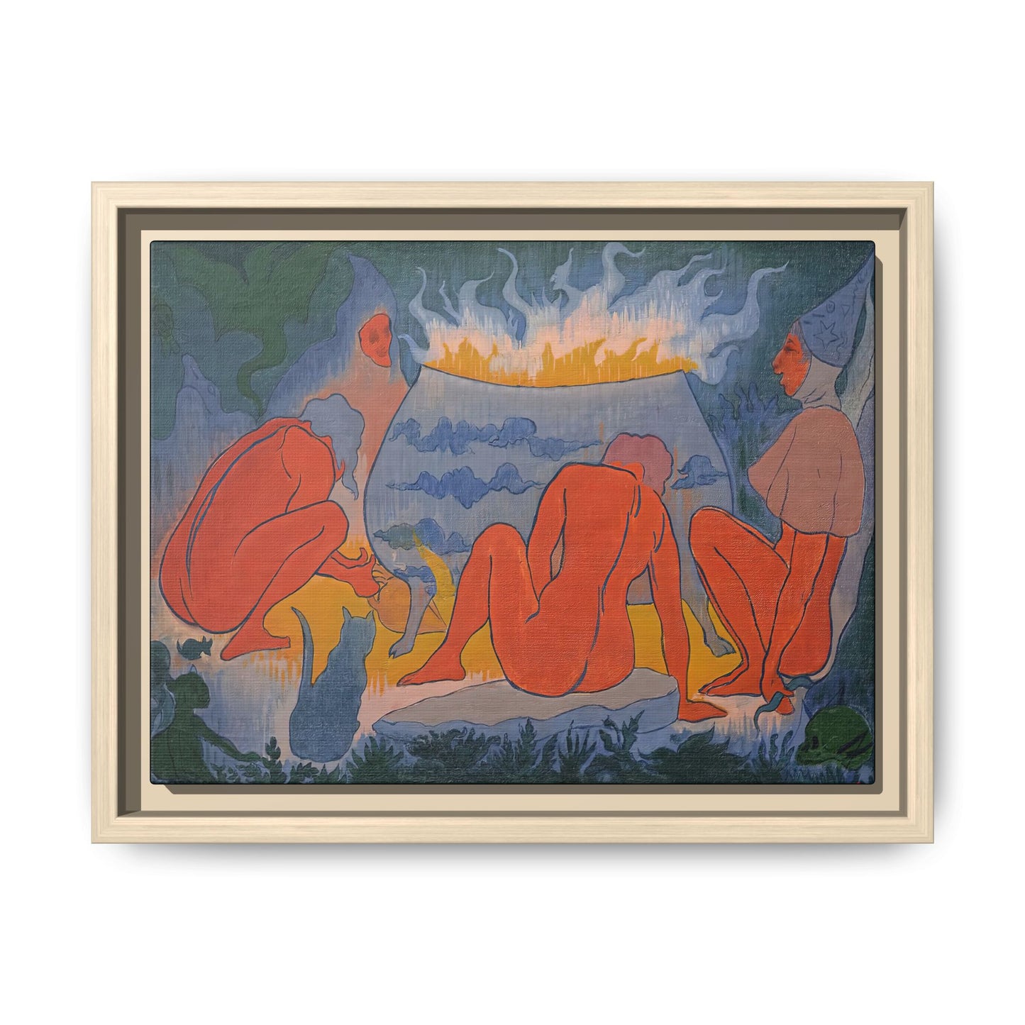 Ranson, Paul - Witches Around the Fire (1891) - Matte Canvas, Framed