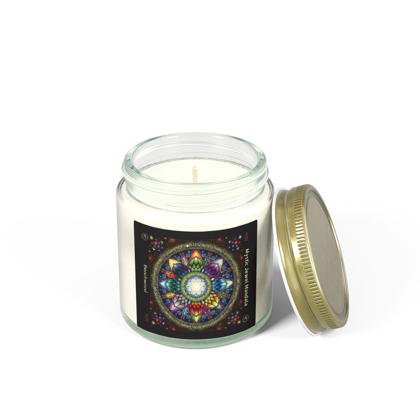 Mystic Jewel Mandala Scented Candle - Beachwood (4oz, 9oz)