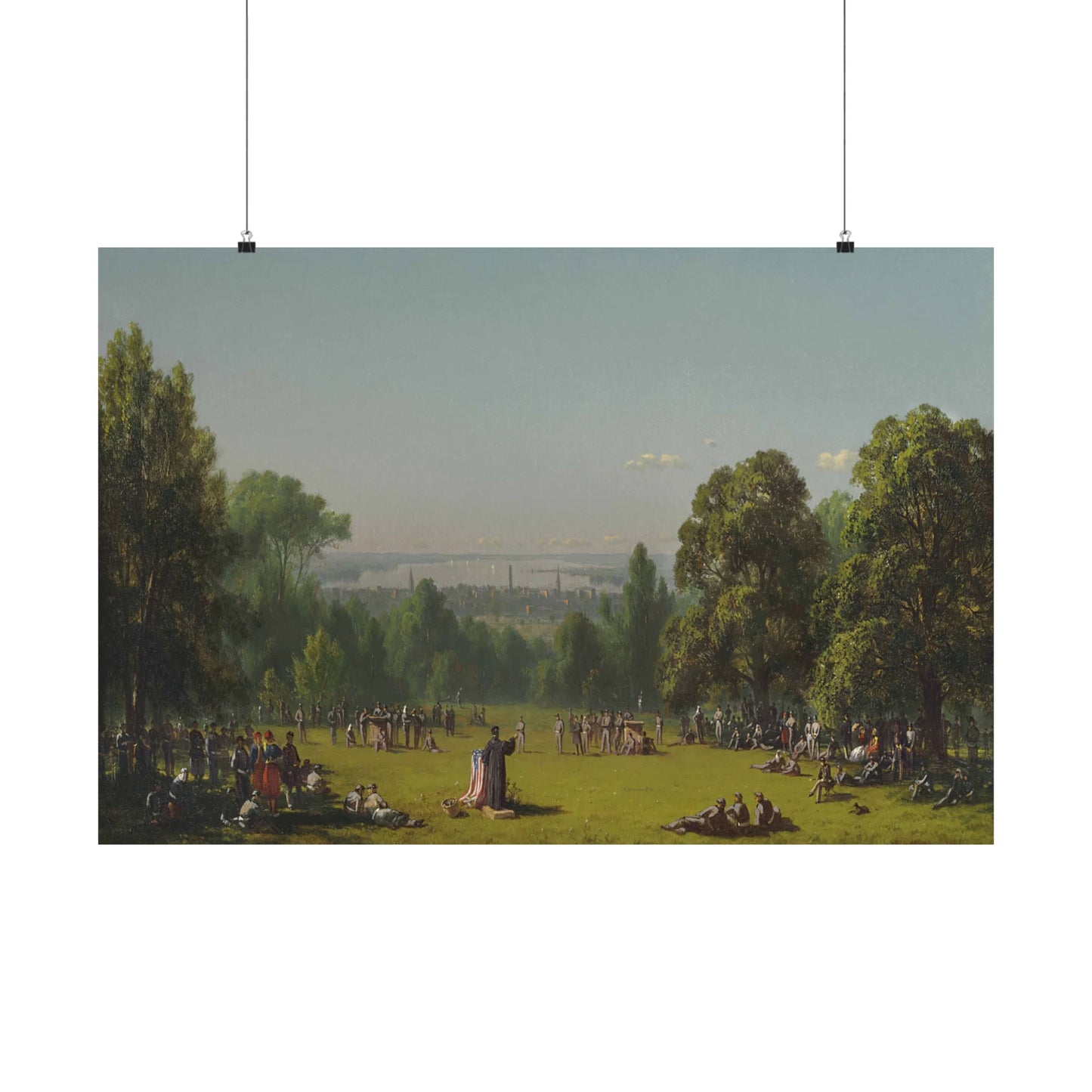 Gifford, Sanford Robinson - Sunday Morning in Camp  (1861) - Satin Posters