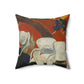 Gauguin, Paul - Vision of the Sermon (Jacob Wrestling with the Angel) (1888) - Suede Square Pillow