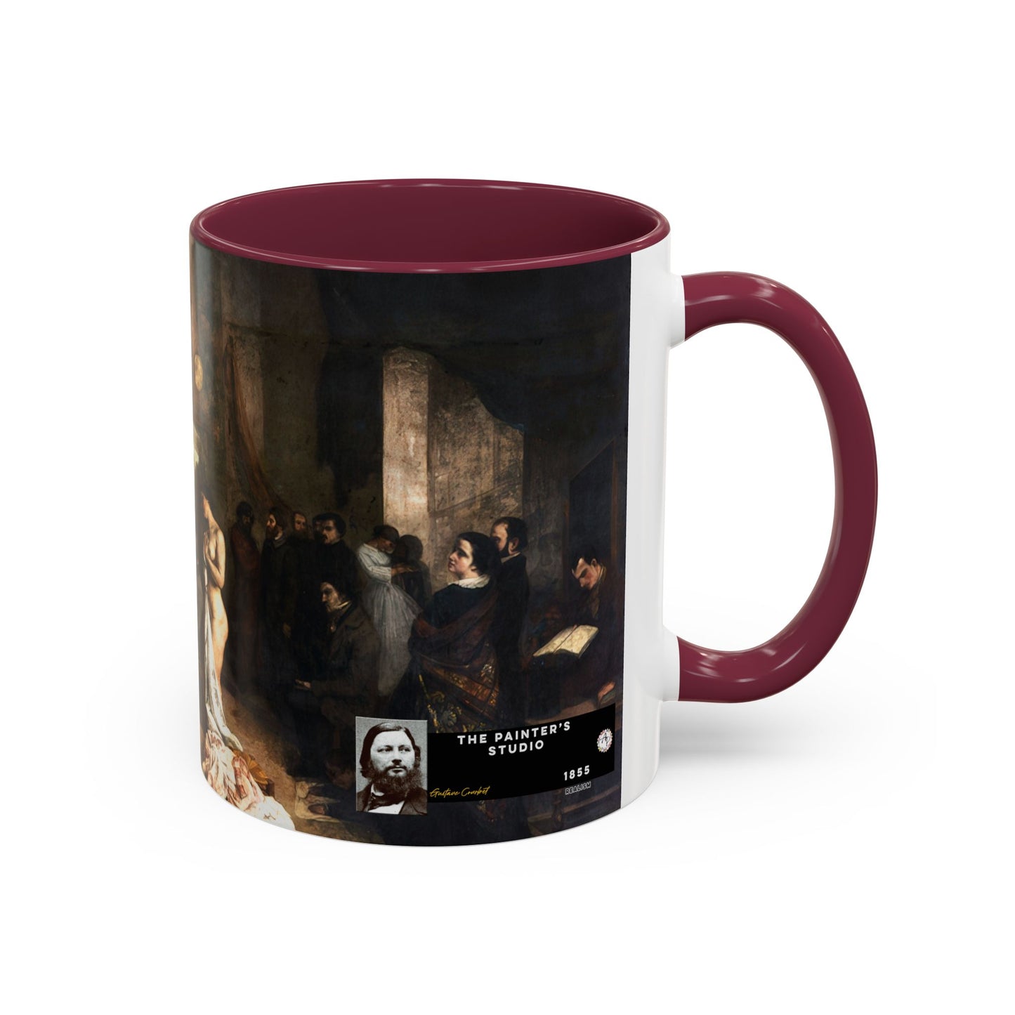 Courbet, Gustave - The Painter’s Studio (1855) - Colorful Accent Mugs