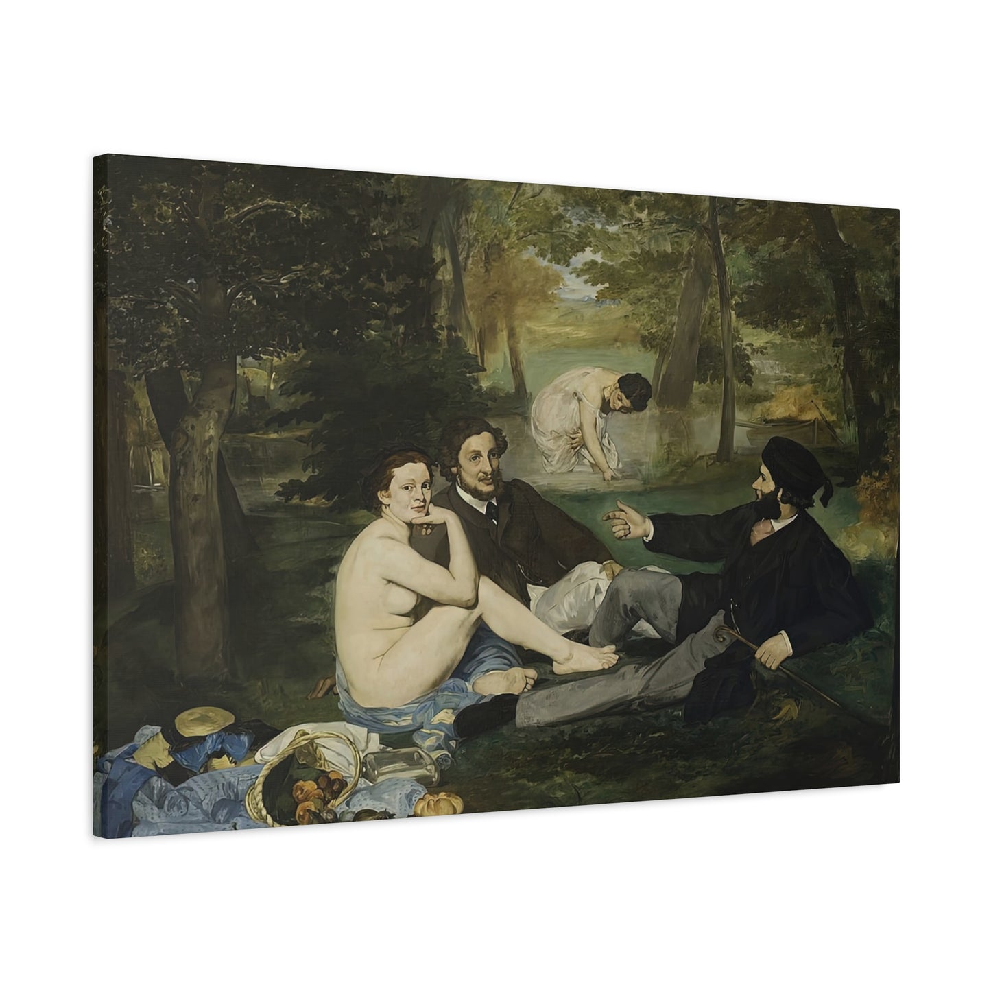 Manet, Édouard - Luncheon on the Grass (1863) - Canvas Block, unframed