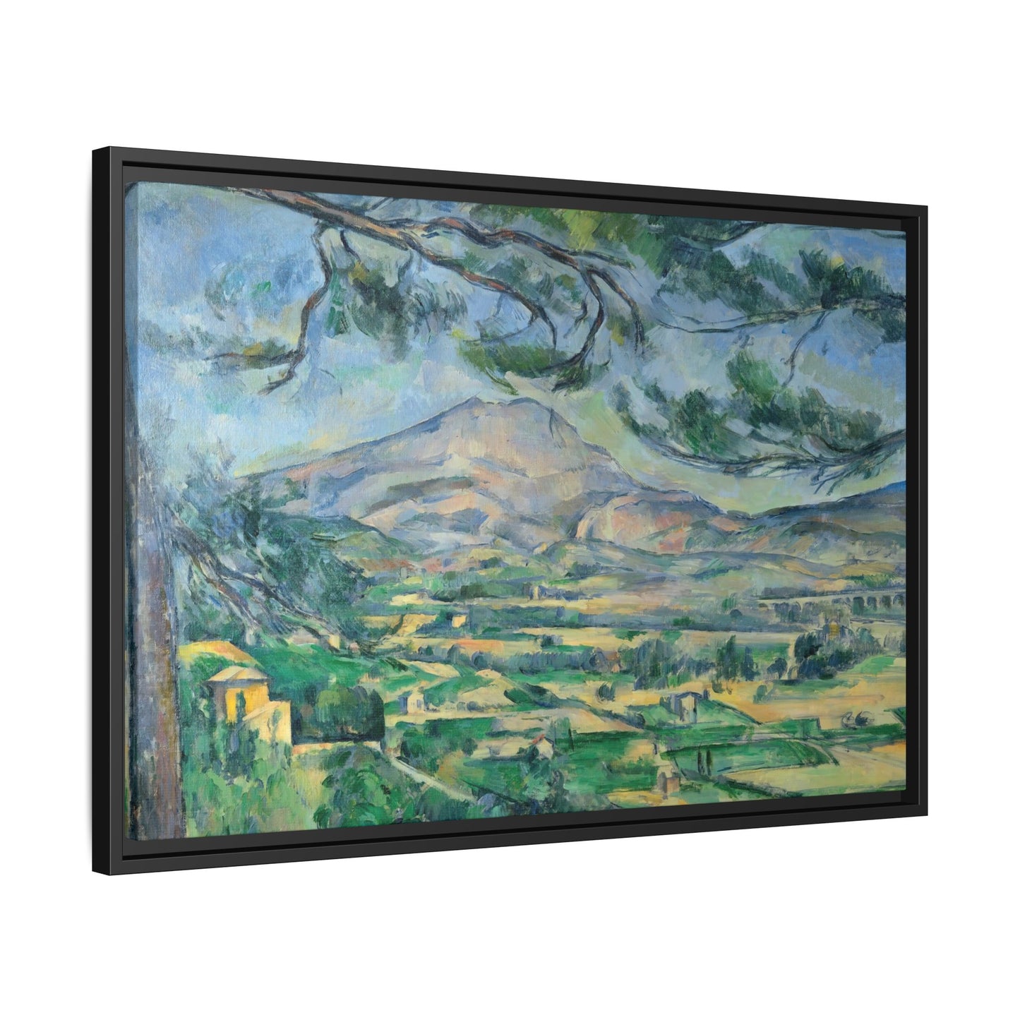 Cézanne, Paul - Mont Sainte-Victoire with Large Pine (1887) - Matte Canvas, Framed