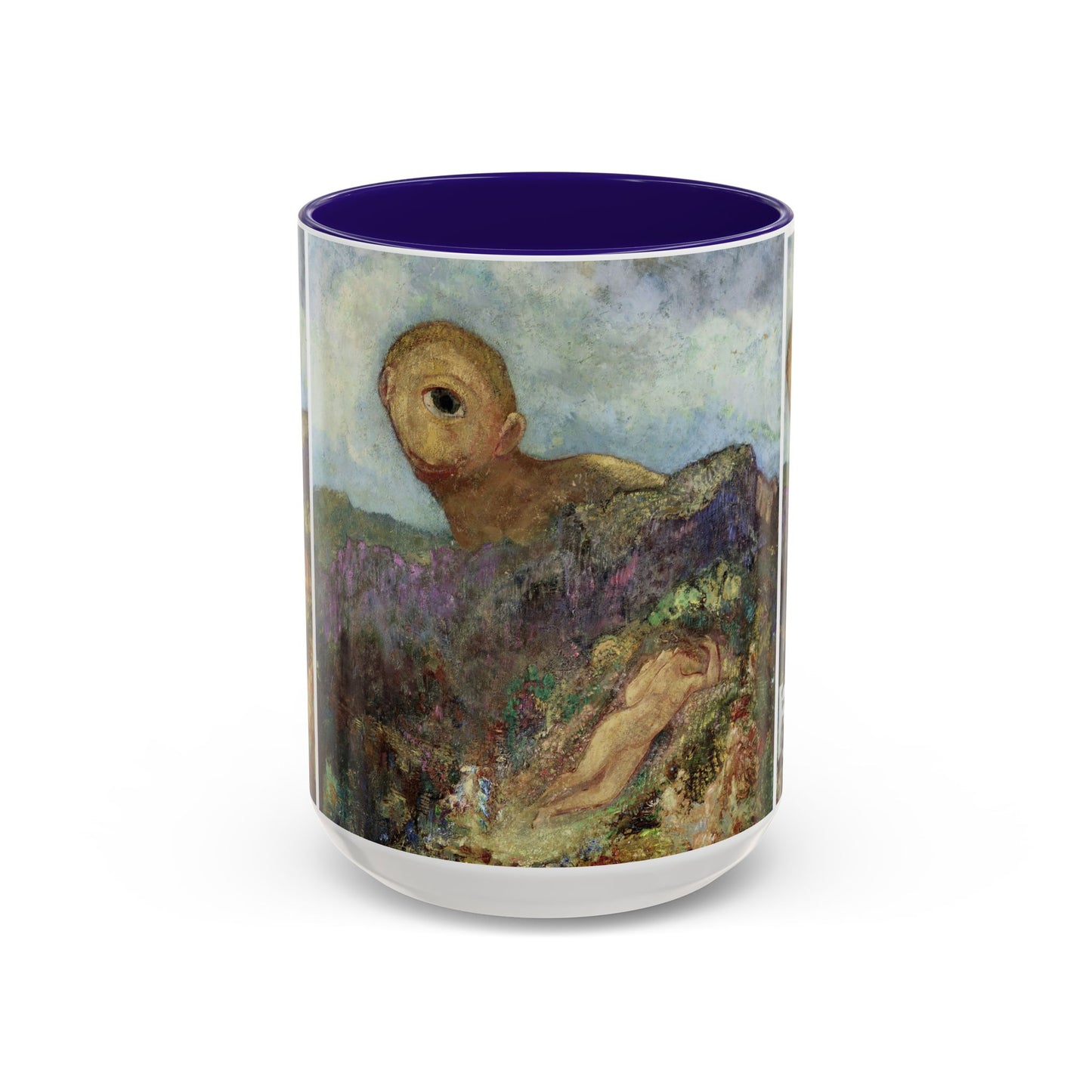 Redon, Odilon - The Cyclops (1914) - Colorful Accent Mugs
