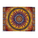 Solar Disc Mandala - Arctic Fleece Blanket