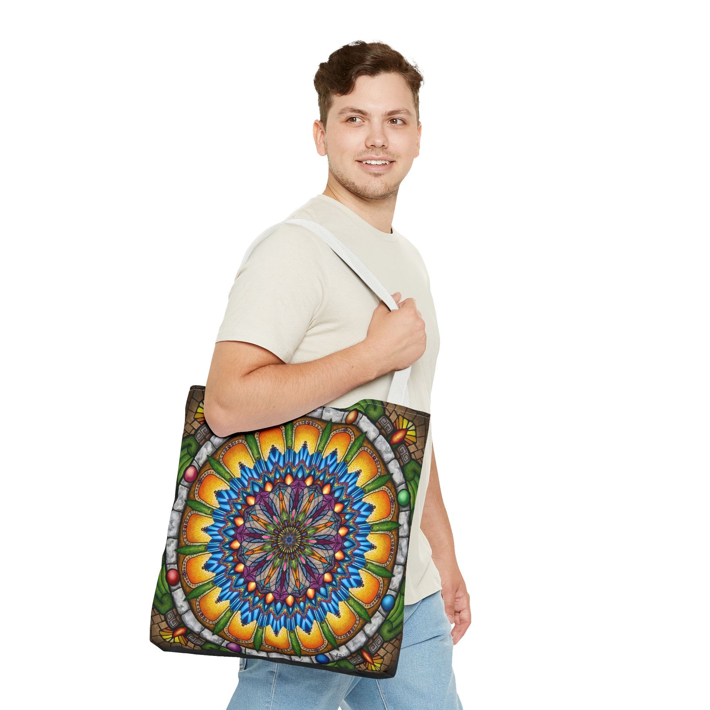 Pacio, Adam - Emerald Arrows Mandala - Tote Bag