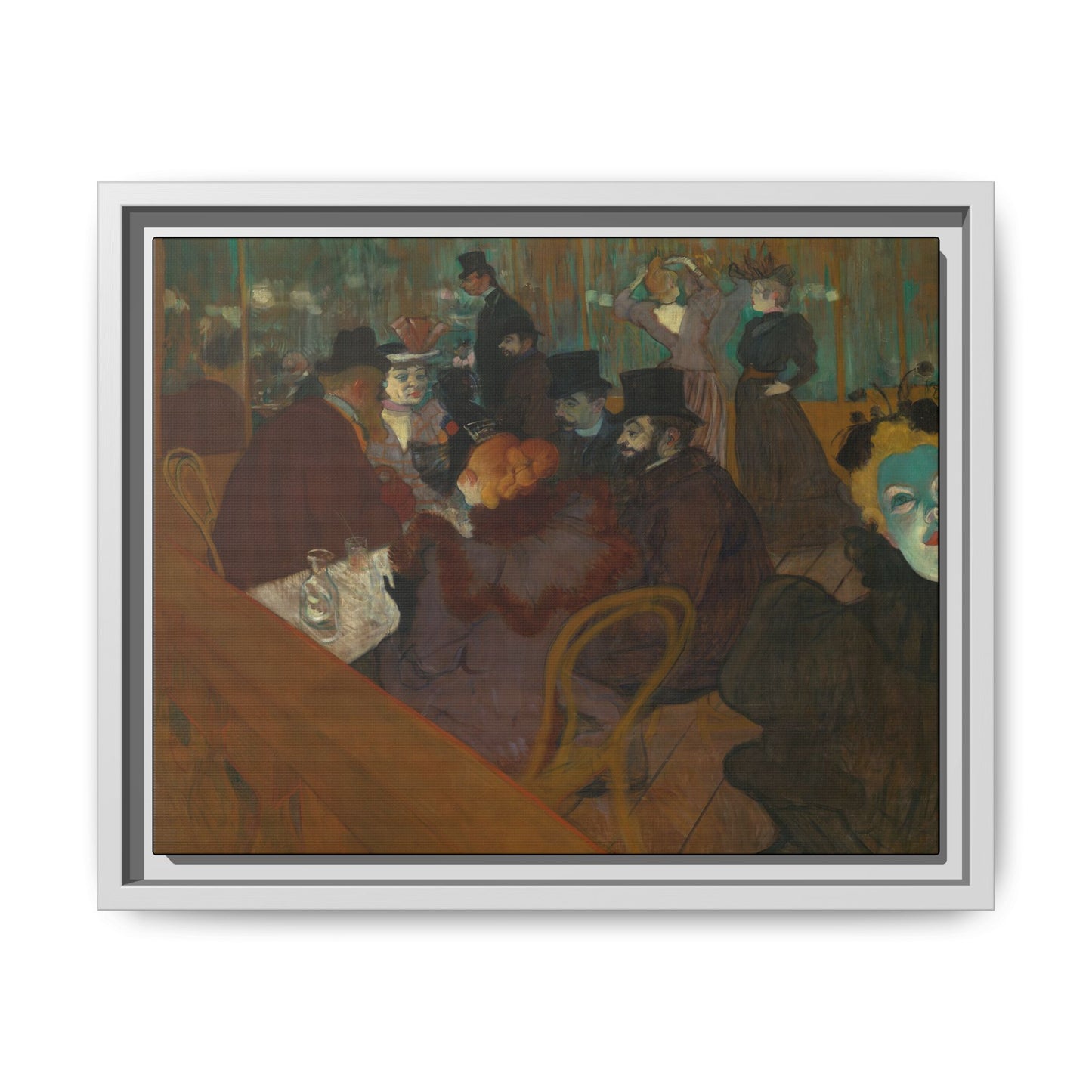 Toulouse-Lautrec, Henri - At the Moulin Rouge (1892) - Matte Canvas, Framed