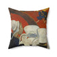 Gauguin, Paul - Vision of the Sermon (Jacob Wrestling with the Angel) (1888) - Suede Square Pillow