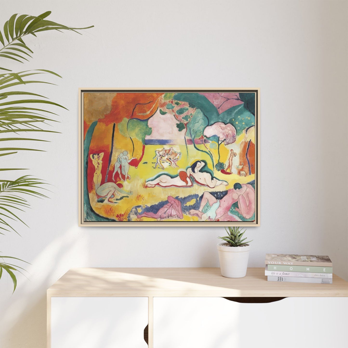 Matisse, Henri - The Joy of Life (1905) - Matte Canvas, Framed