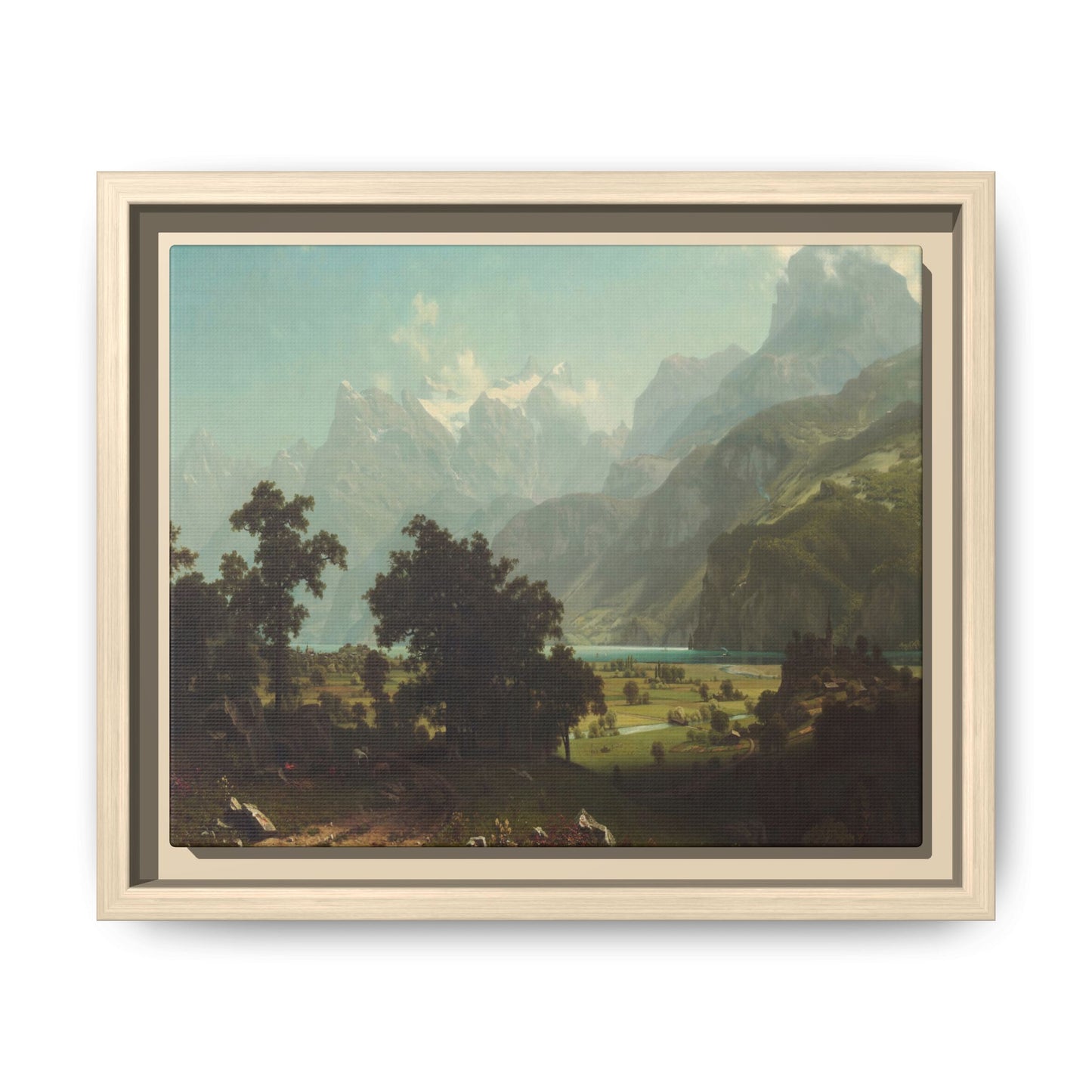Bierstadt, Albert - Lake Lucerne (1858) - Matte Canvas, Framed