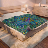 Melek Taus Mandala - Velveteen Plush Blanket