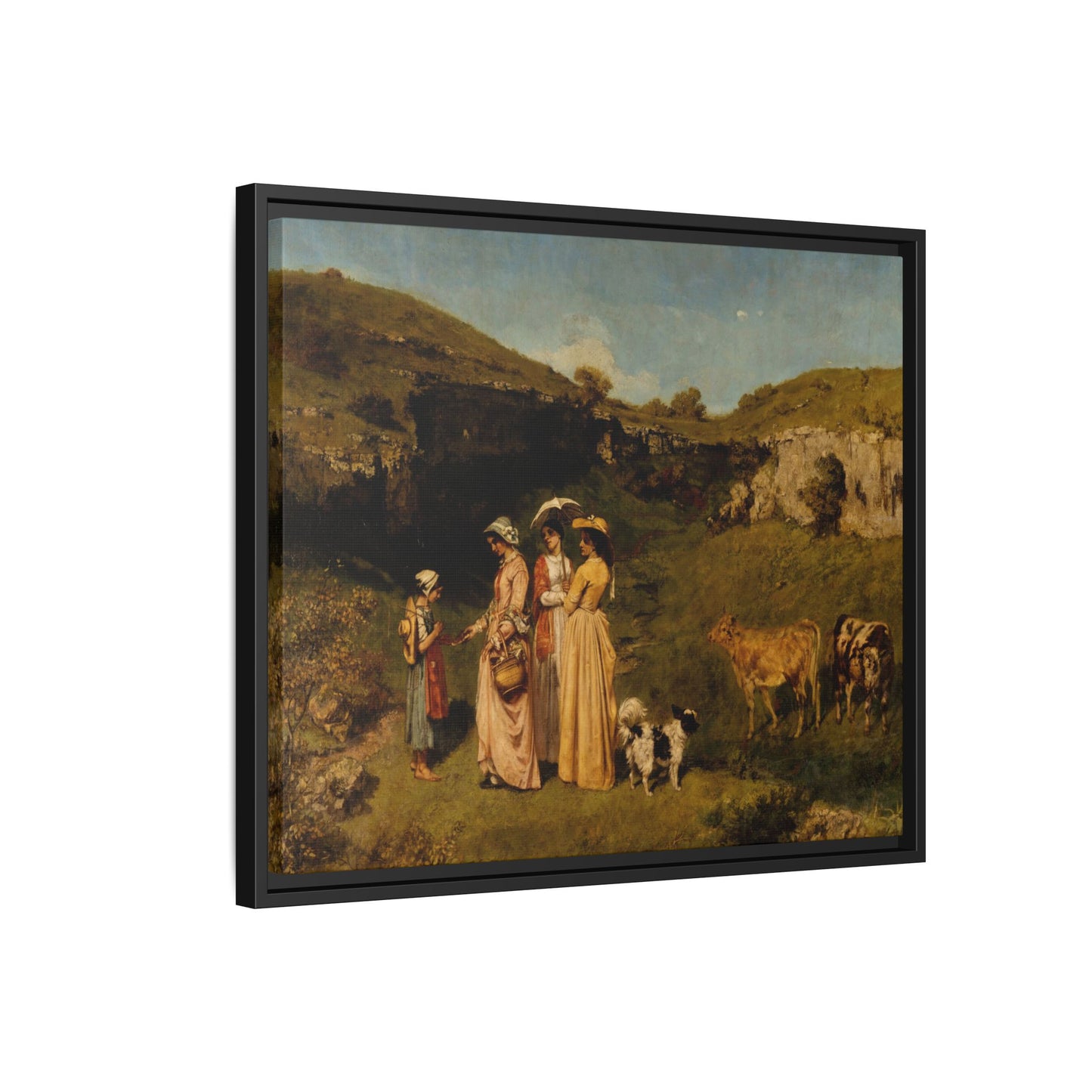 Courbet, Gustave - Young Ladies of the Village (1851) - Matte Canvas, Framed
