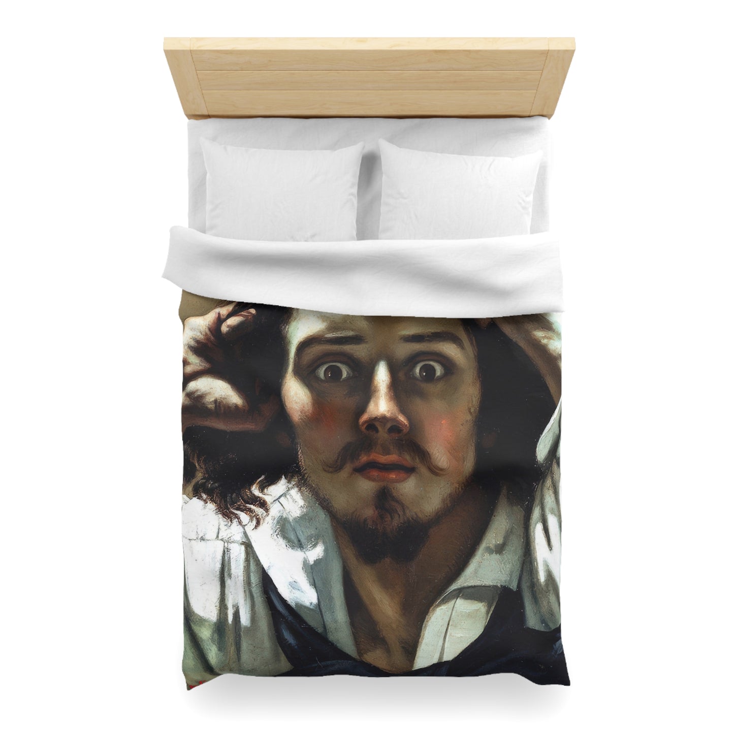 Courbet, Gustave - The Desperate Man (1843) - Microfiber Duvet Cover