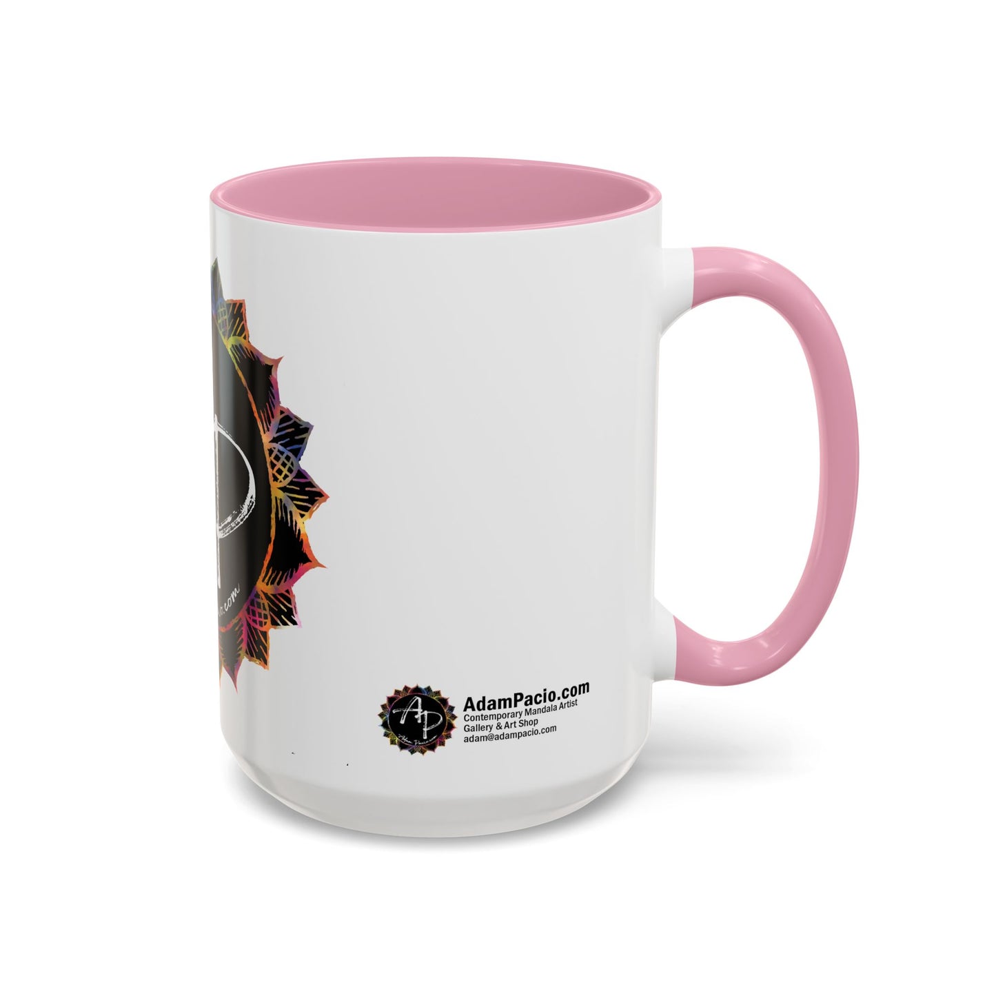 AdamPacio.com - Black Logo - Colorful Accent Mugs
